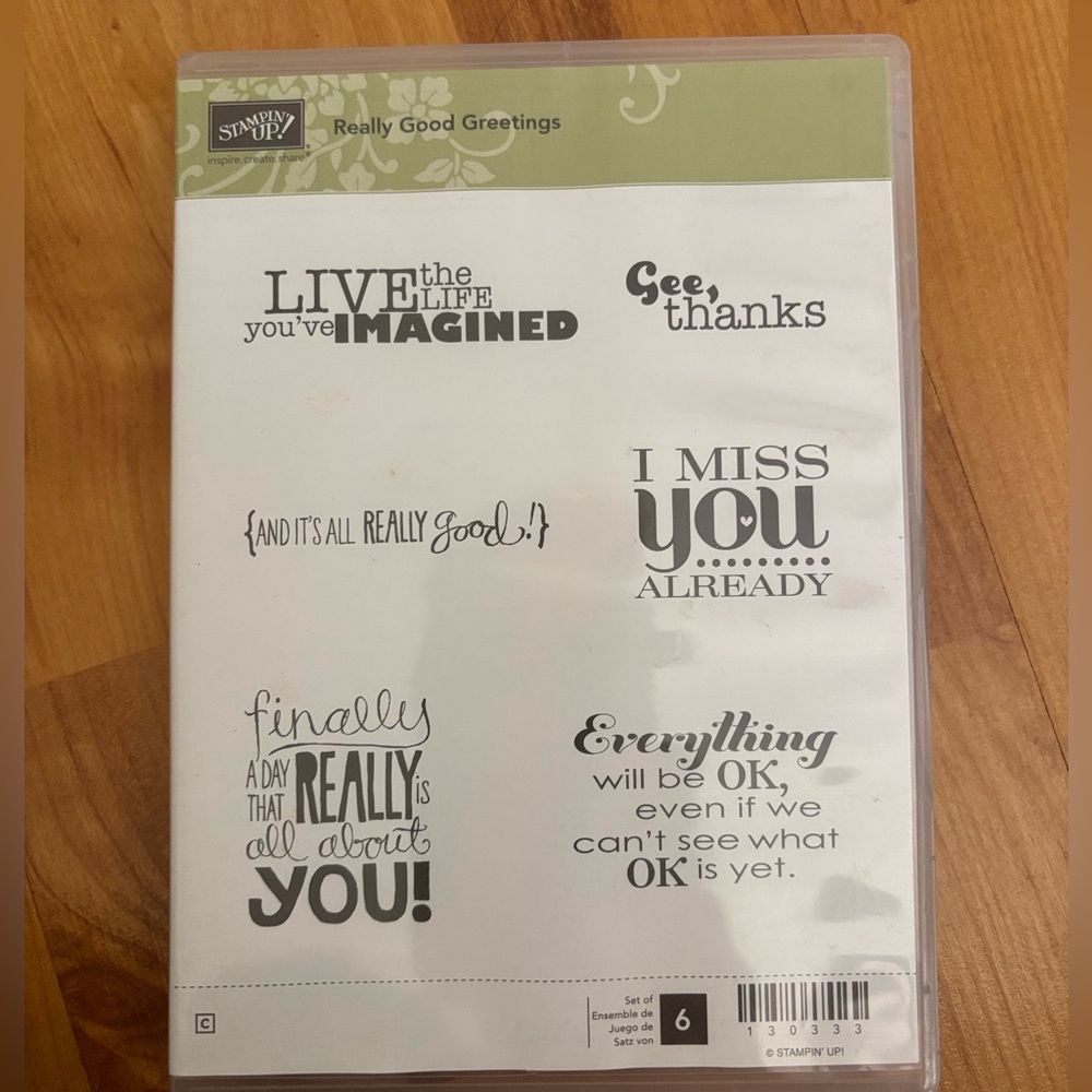 Stampin’ Up Acrylic Set of Rubber Stamps